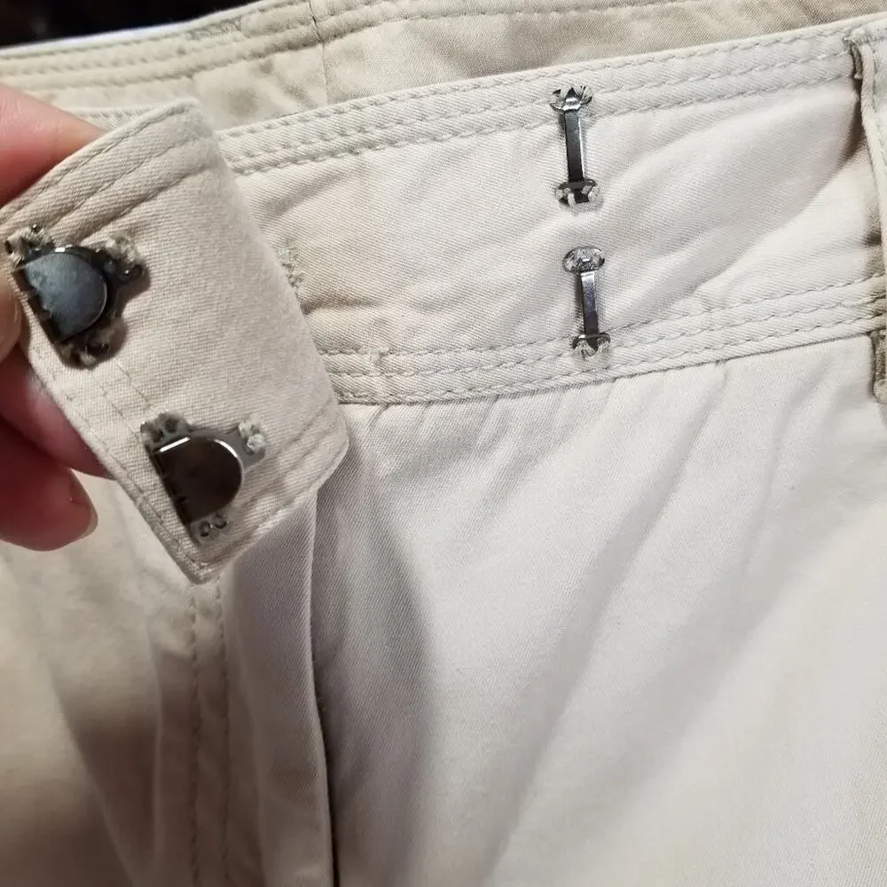 J. Crew Pants Womens 4 Flat Front Khaki Tan Ankle Pants